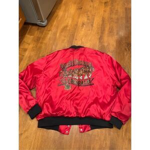 Men’s vintage Budweiser world, famous Clydesdales bomber jacket size large